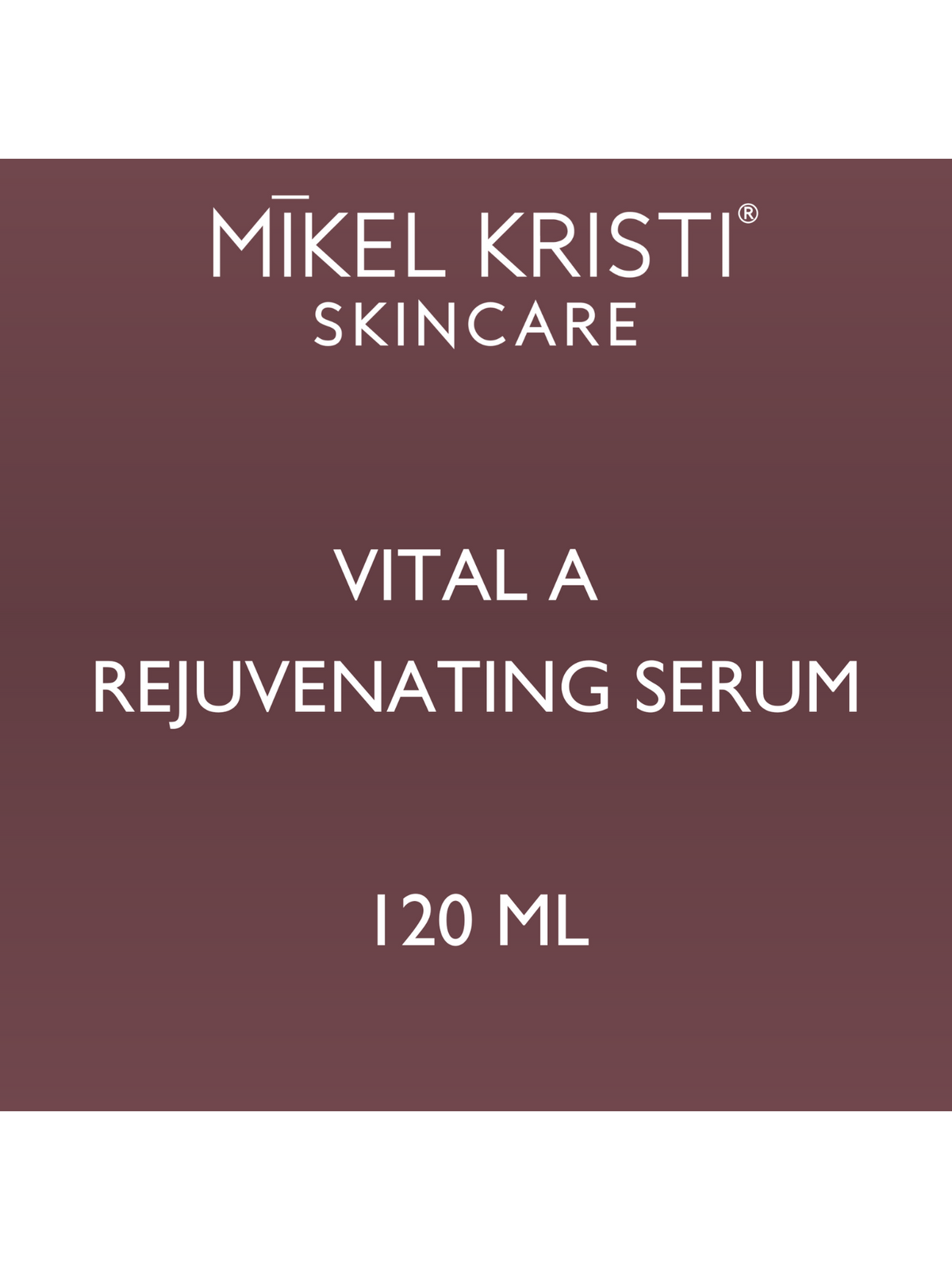 Back Bar Vital A Rejuvenating Serum 120ml