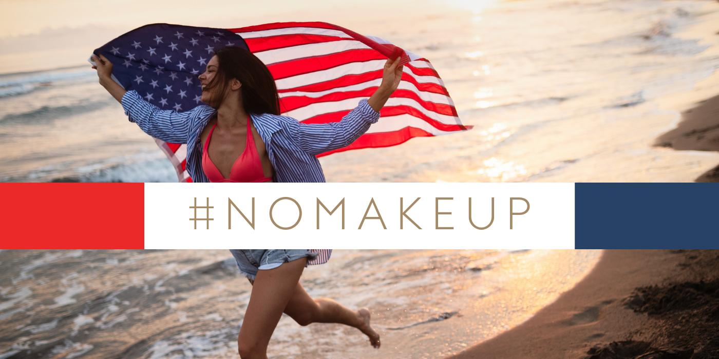 Cheers to the Freedom of #nomakeup, Happy Independence Day! - Mikel Kristi