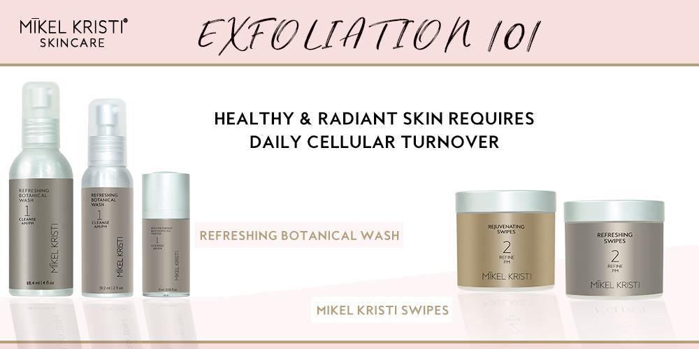 Exfoliation 101 Blog Cover by Mikel Kristi Skincare