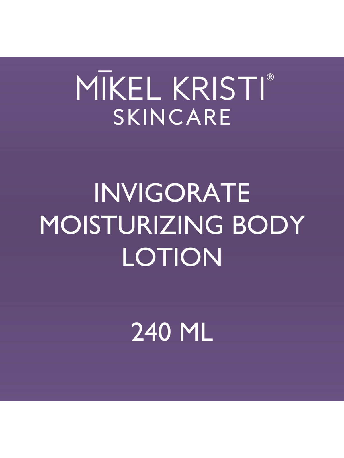 Mikel Kristi Back Bar Invigorate Moisturizing Body Lotion