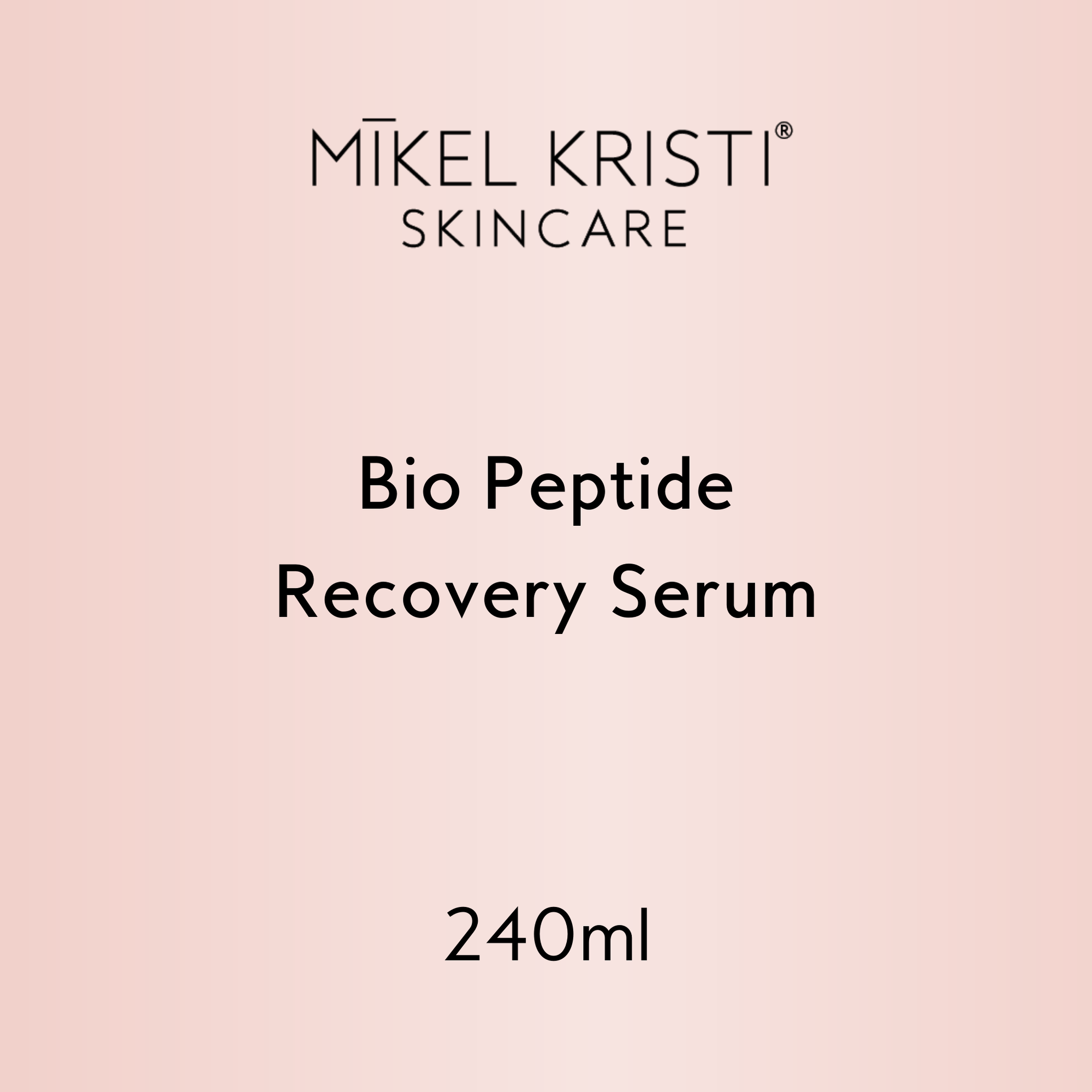Mikel Kristi Skincare Back Bar Bio Peptide Recovery Serum
